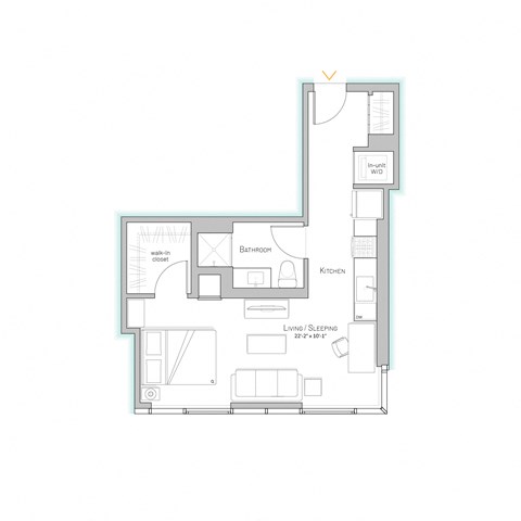 Sage West Loop | Studio Apartment in West Loop | Luxury Apartment | Large Studio Bedroom Apartment